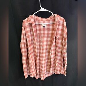 Universal Thread Rose Checkered Shirt